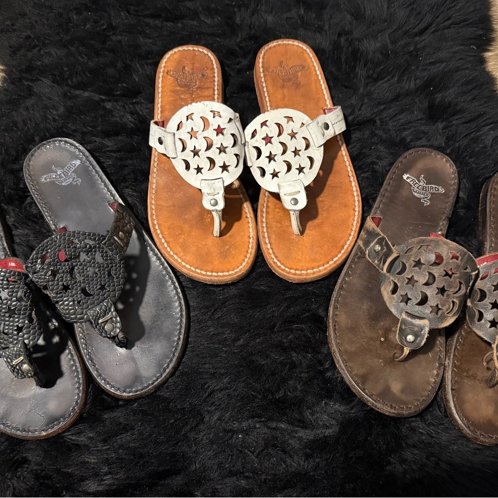 Freebird by Steven Vallarta Sandals- 3 Pairs Size: 8